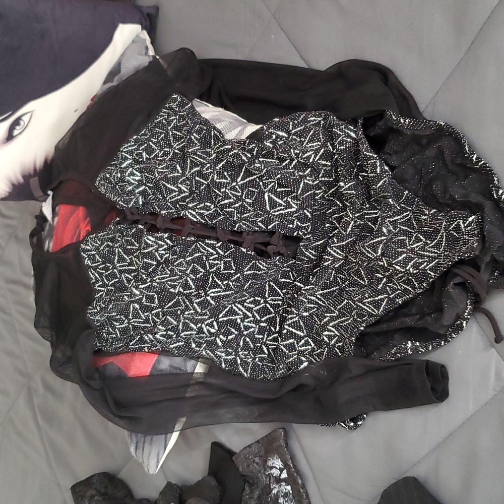 Black sequence Uptown USA bodysuit